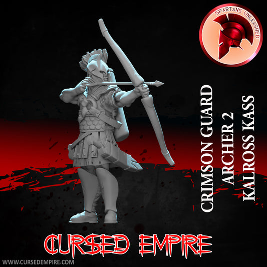 RPG/Tabletop Gaming Miniature - Crimson Guard Archer 2 - Kalross Kass - Unpainted