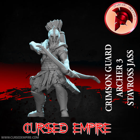 RPG/Tabletop Gaming Miniature - Crimson Guard Archer 3 - Stavross Jass - Unpainted