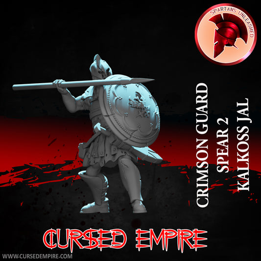 RPG/Tabletop Gaming Miniature - Crimson Guard Spear 2 - Kalkoss Jal - Unpainted