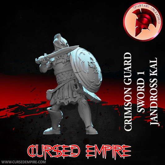 RPG/Tabletop Gaming Miniature - Crimson Guard Sword 1 - Jandross Kal - Unpainted