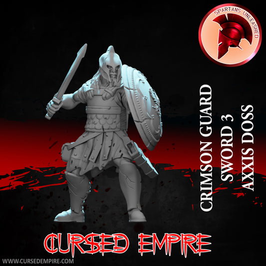 RPG/Tabletop Gaming Miniature - Crimson Guard Sword 3 - Axxis Doss - Unpainted