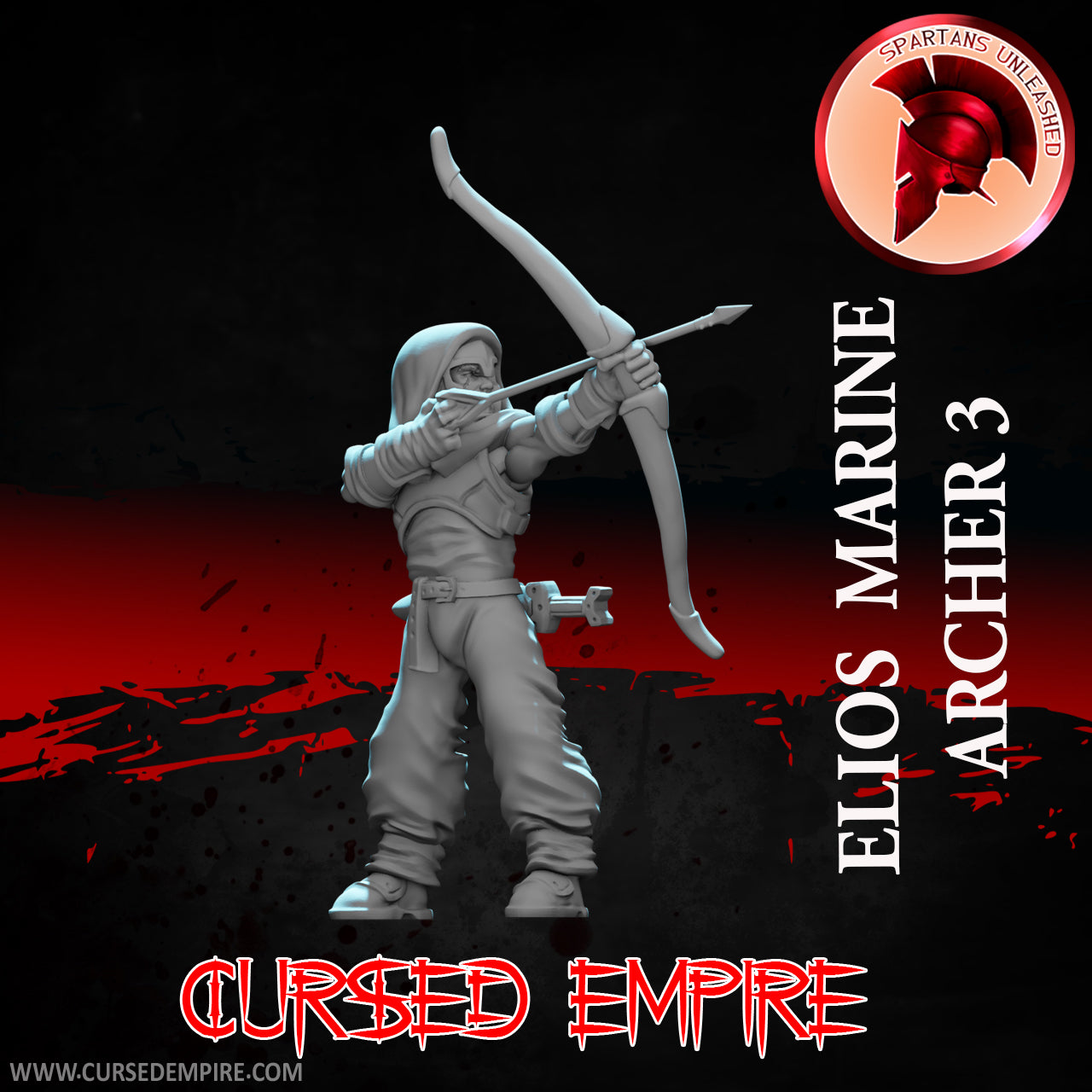 RPG/Tabletop Gaming Miniature - Elios White Order Marine Archer 3 - Unpainted