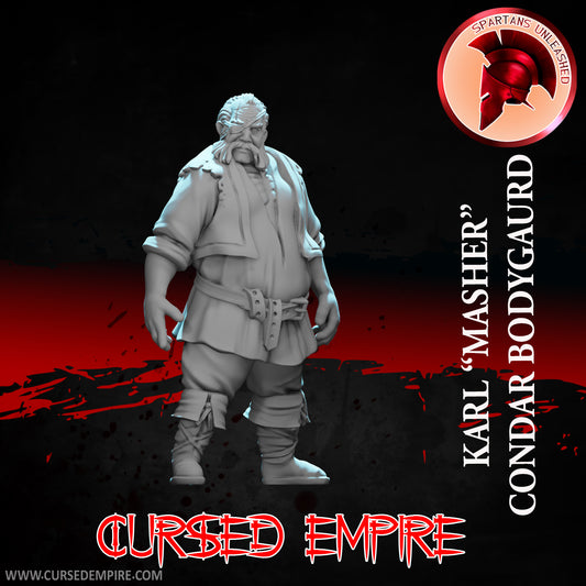 RPG/Tabletop Gaming Miniature - Condar Bodyguard Karl "Masher" - Unpainted