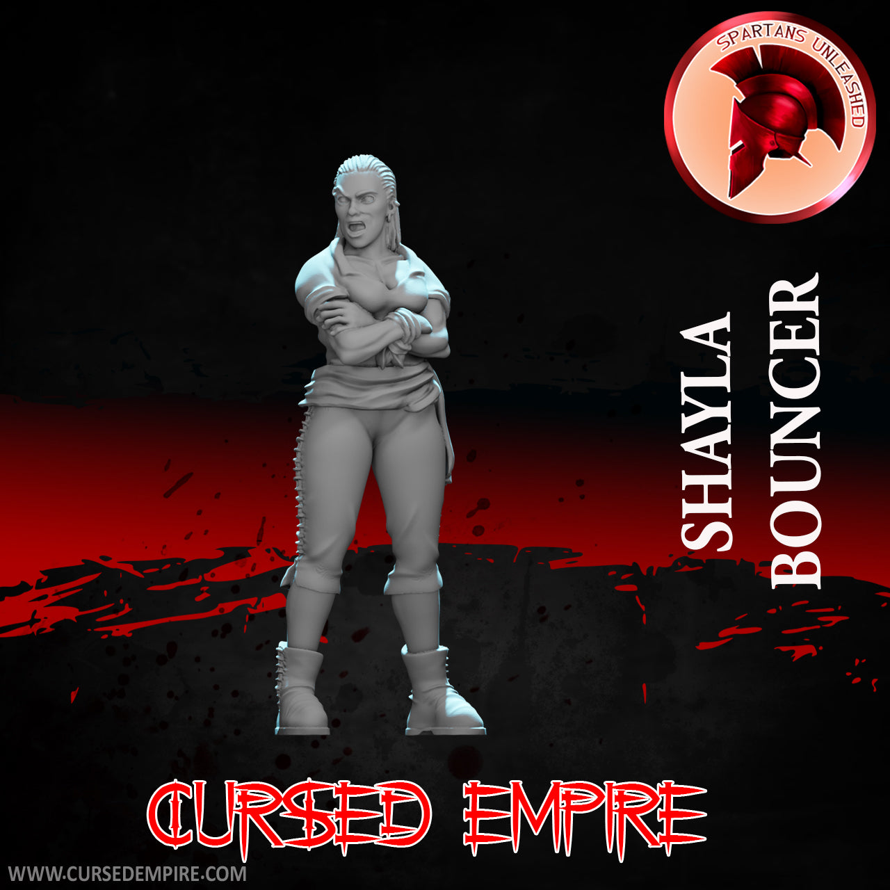 RPG/Tabletop Gaming Miniature - Bouncer Shayla - Unpainted