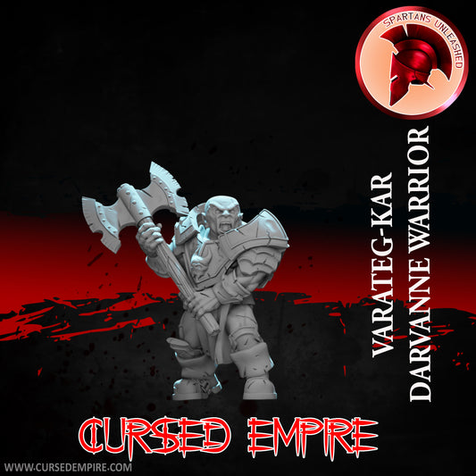 RPG/Tabletop Gaming Miniature - Darvanne Warrior Varateg-Kar - Unpainted