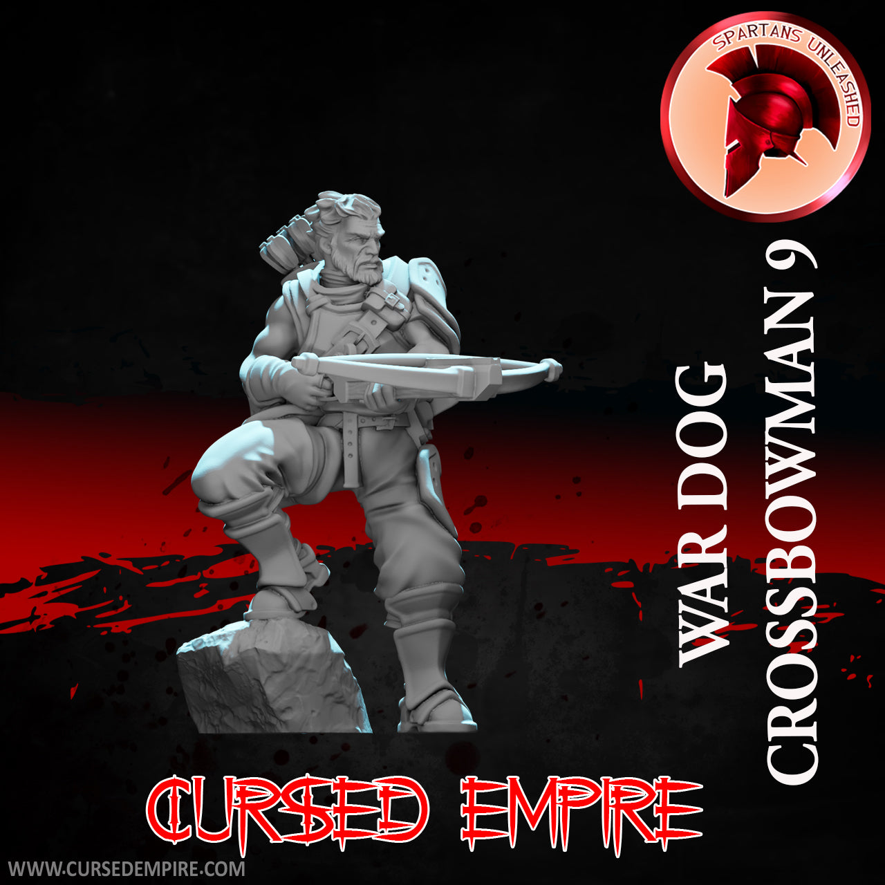 RPG/Tabletop Gaming Miniature - War Dog Crossbowman 9 - Unpainted