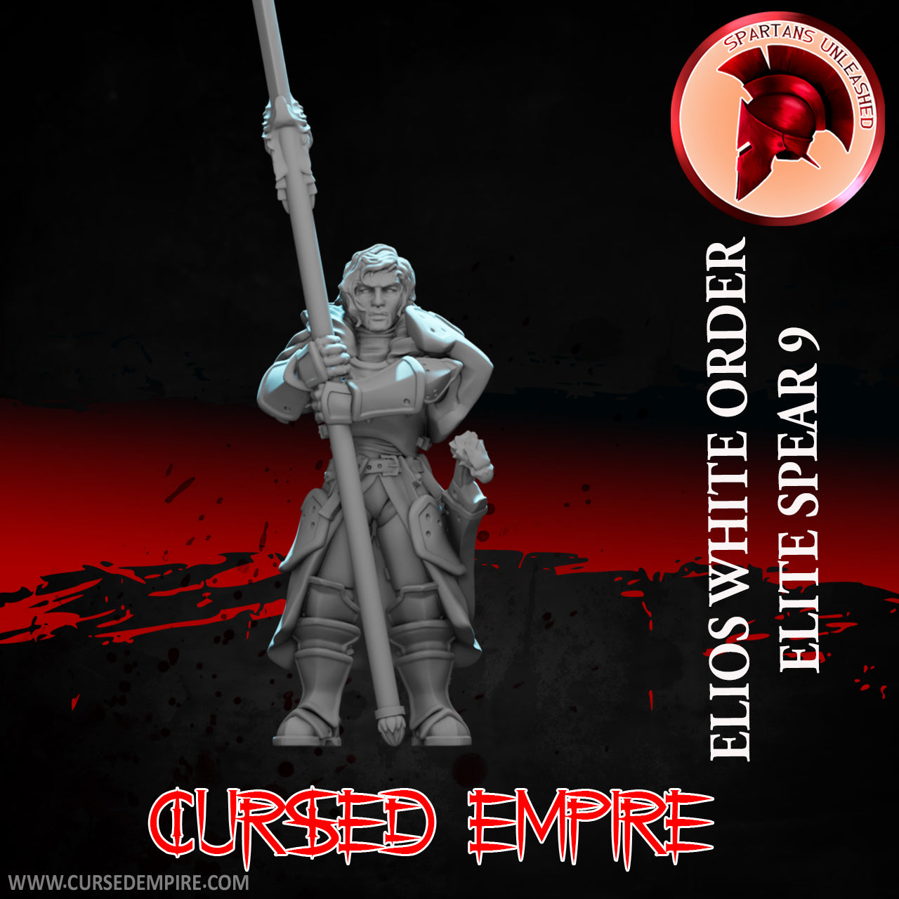 RPG/Tabletop Gaming Miniature - White Order Elios Elite 9 - Unpainted