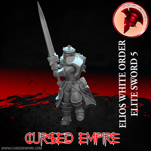 Miniature de jeu RPG/table - White Order Elios Elite Sword 5 - Non peint