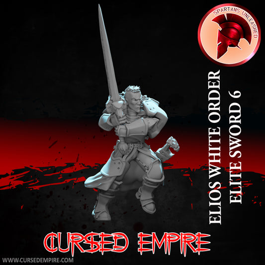 Miniature de jeu RPG/table - White Order Elios Elite Sword 6 - Non peint