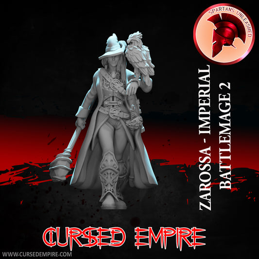 RPG/Tabletop Gaming Miniature - Zarossa Imperial Battle Mage 2 - Unpainted