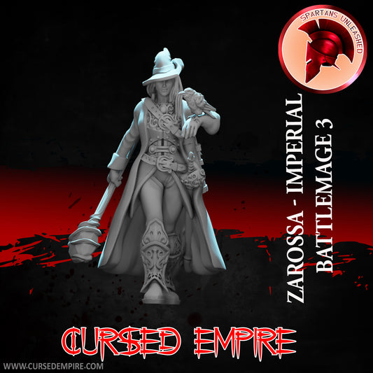 RPG/Tabletop Gaming Miniature - Zarossa Imperial Battle Mage 3 - Unpainted